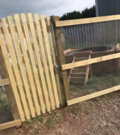 The pool that is behind a fence so optional